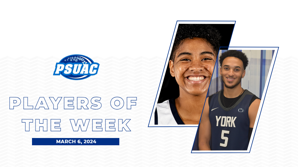 Penn State Beaver's Emery Black (left) and Penn State York's Deriq Brown (right) earned Player of the Week honors.