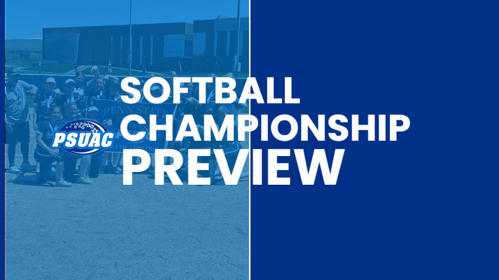 2023 PSUAC Softball Championship preview graphic.
