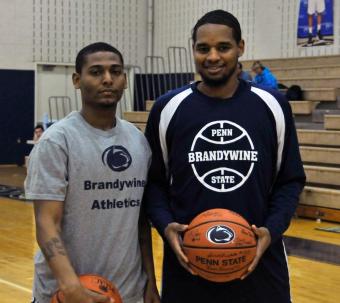 Learon Pray and Darryl White celebrate their senior year in athletics