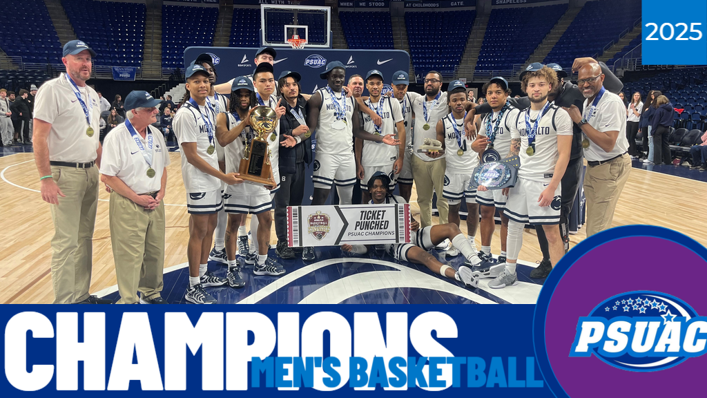 Penn State Mont Alto men's basketball, pictured, won the 2025 PSUAC Championship on Sunday, March 2nd at the Bryce Jordan Center in University Park, Pa.