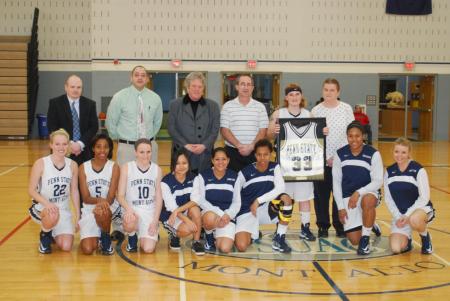 Senior Helena DeShong recognized at game vs. Schuylkill