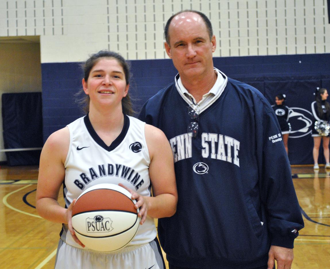 Amanda Congialdi scores her 1,000th career point at Brandywine